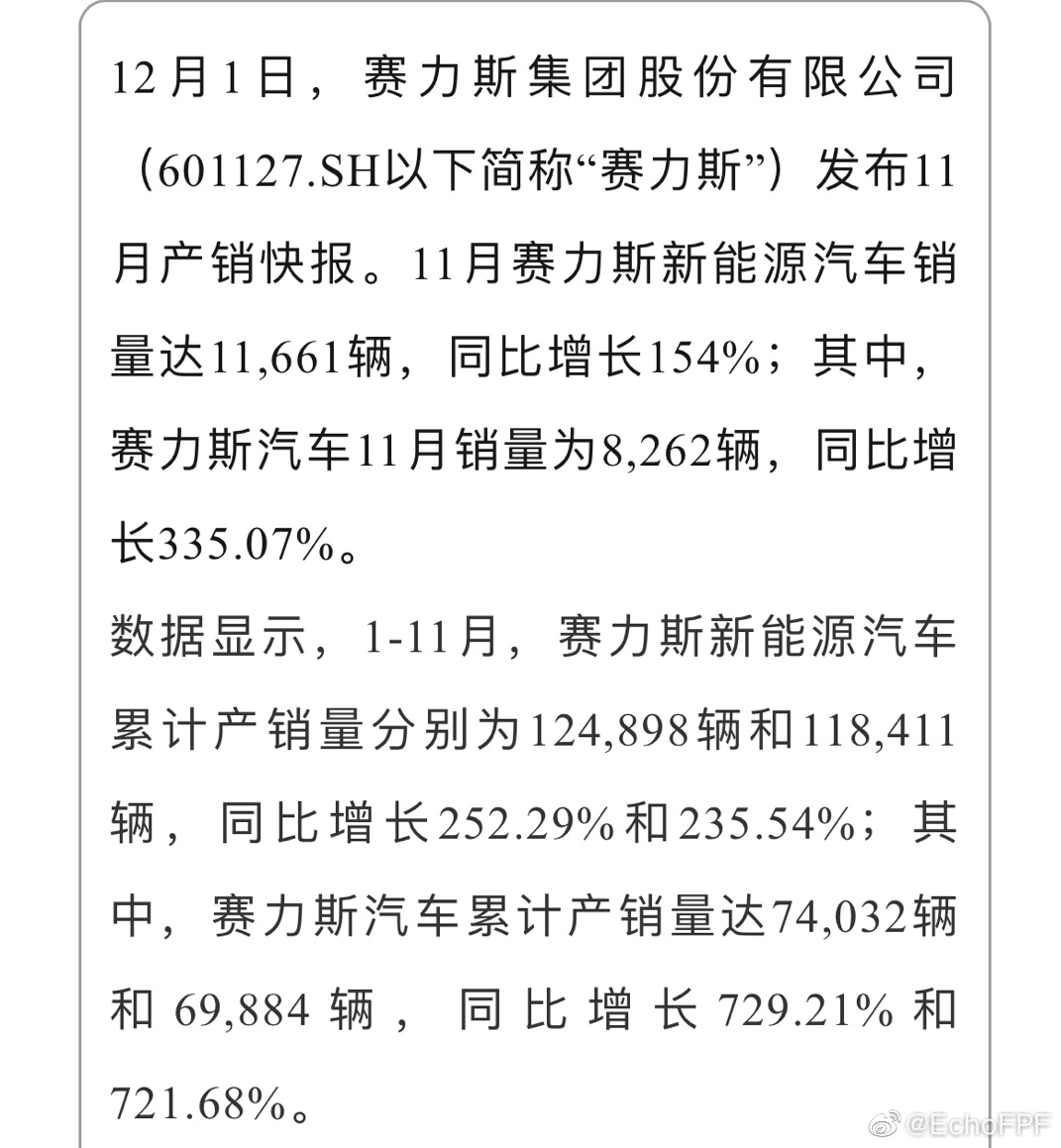盘后赛力斯披露增持情况，真金白银的投票，胜过千言万语